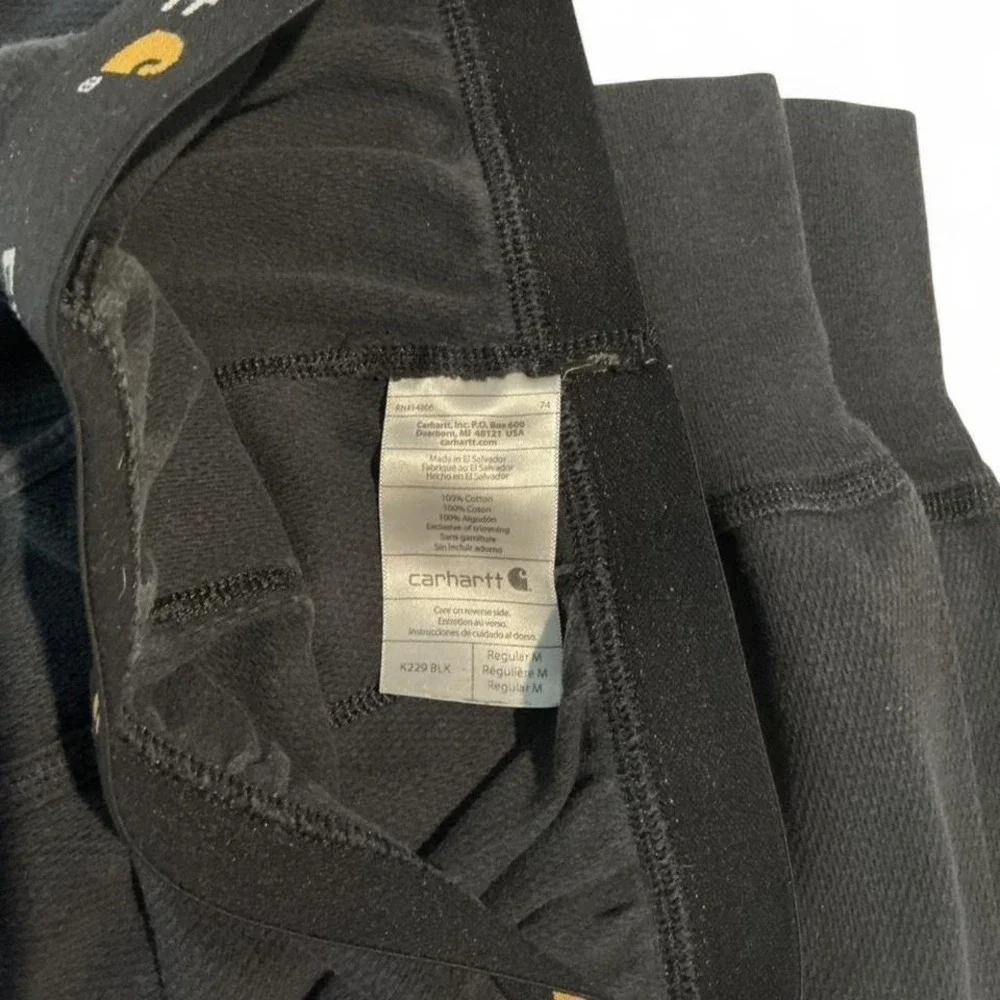 Carhartt Thermal Base Layer Pants Mens Medium BLK Cotton‎